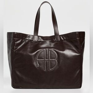 NWT Anine Bing Large Rio Tote dark brown